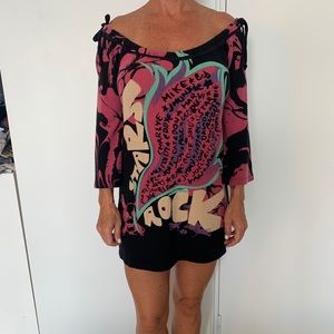 Custo Spain Over-the-Shoulder Dress